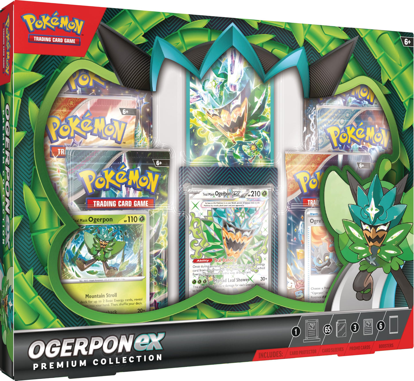 Pok?mon TCG: Ogerpon ex enhanced Collection (3 Foil Cards & 6 Boosters)
