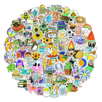 Eoaod 200Pcs Water Bottle Stickers For Kids, Cute Stickers For Water Bottles, Vinyl Waterproof Stickers Aesthetic Laptop Sticker