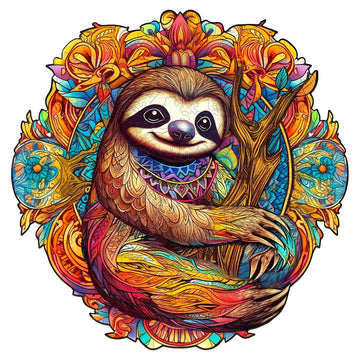 Wooden Jigsaw Puzzle, Sloth Puzzles For Adults, 200Pcs 11.8X11.7In Eco-Friendly Unique Animal Shape Sloth Puzzle, Toy Gift For A