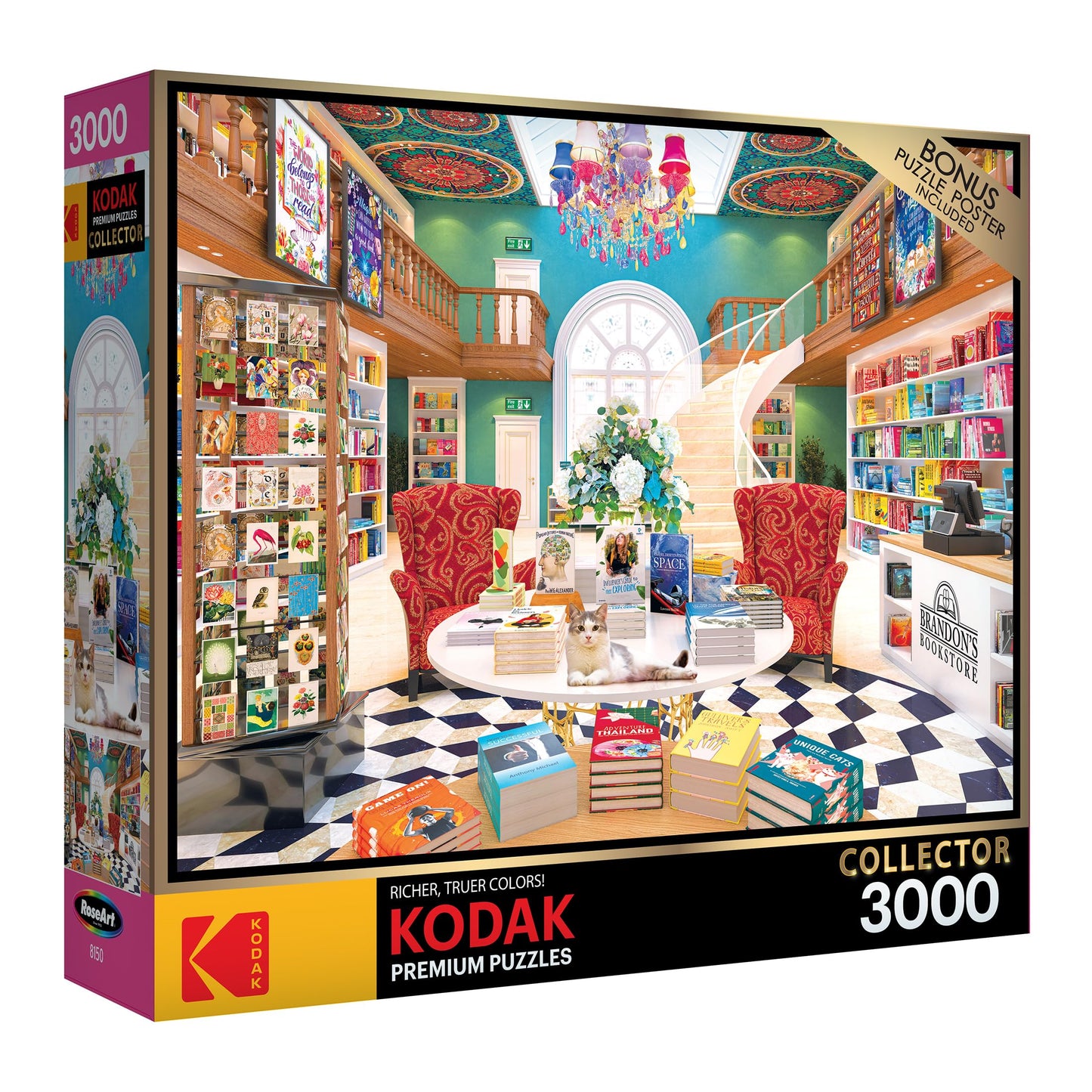 RoseArt 3000 Piece Jigsaw Puzzle for Adults - Kodak Premium - Multi-colored - Model 8150ZZJ-3 - Cardboard