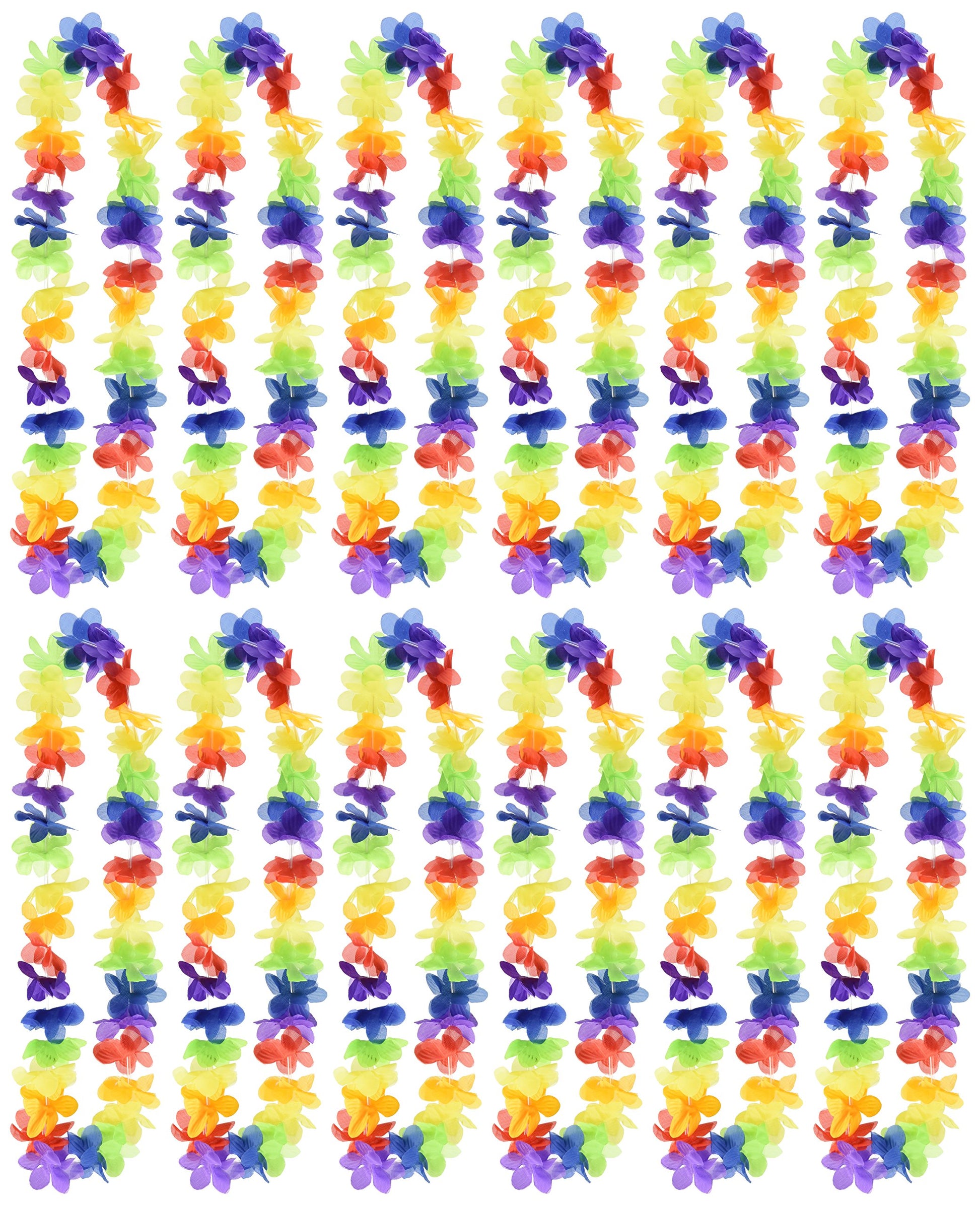 Rhode Island Novelty 36 Rainbow Flower Leis