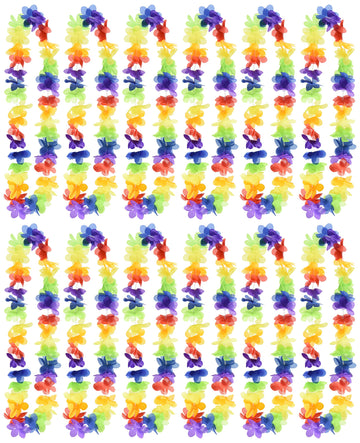 Rhode Island Novelty 36 Rainbow Flower Leis