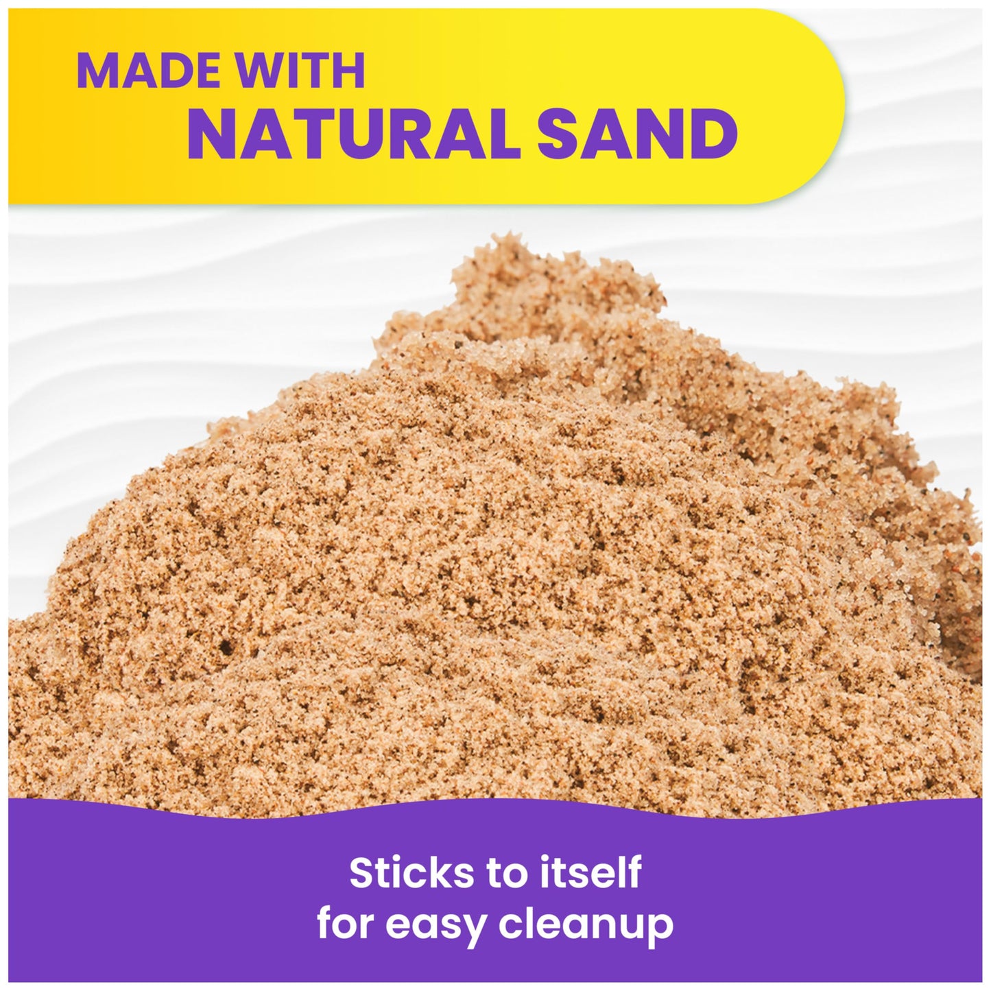 Kinetic Sand, 5.5lbs (2.5kg) Natural Brown Play Sand, Bulk Box for Arts and Crafts, Sandbox (Packaging May Vary), Moldable Senso