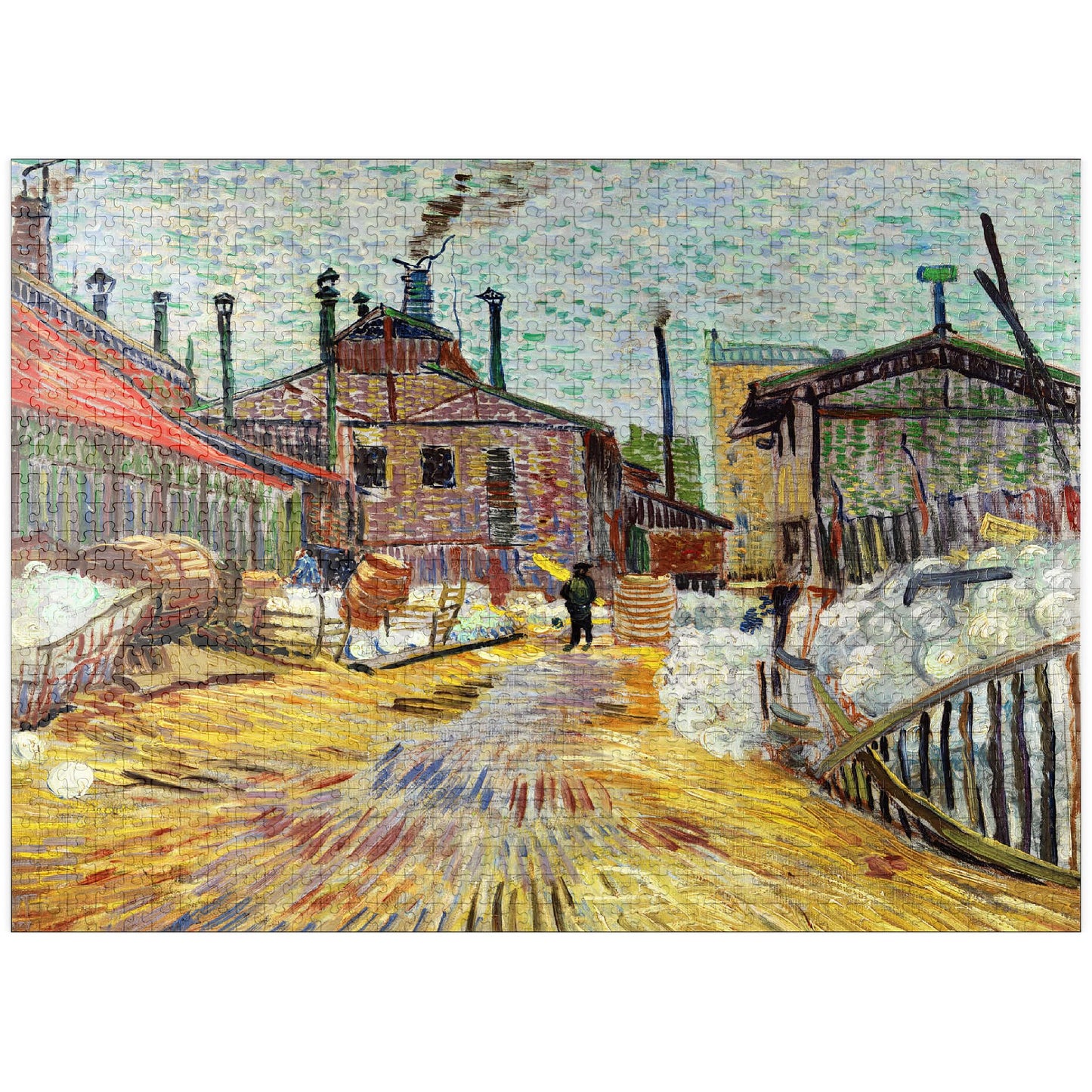 Mypuzzle The Factory 1887 By Vincent Van Gogh - Premium 1000 Piece Jigsaw Puzzle For Adults