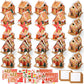 Libima 24 Set Gingerbread House Kit Bulk Christmas Crafts Gift for Kids DIY Make Your Own Gingerbread Cardboard House Craft with