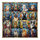 Stained Glass Puzzle Cat Puzzles For Adults 1000 Pieces, Colorful Kitty Kitten Collage Puzzles 1000 Pieces, Hard Difficult Impossible Challenging Jigsaw Puzzles For Adults