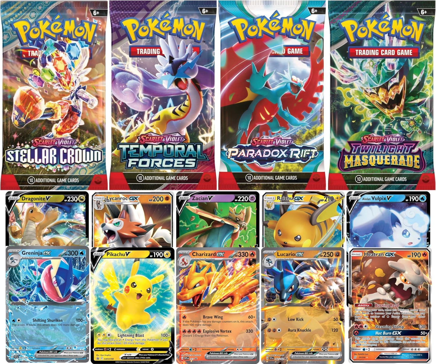 Pokemon TCG: 1 Authentic Factory Sealed Booster Pack and 1 Ultra Rare (V  EX  GX  VMAX  VSTAR  Etc.) + 1 Bonus Holofoil Card