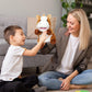 Easfan Horse Hand Puppet With Movable Mouth Interactive Storytelling Cute Soft Plush Toy Creativity And Imagination Easter Chris