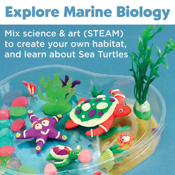 Creativity For Kids Create With Clay Turtle Lagoon - Marine Biology Crafts For Kids - Build A Sea Turtle Habitat With Clay, Multi (6238000) Medium