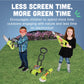Cp Toys 6-Piece Power Gardening Toy Set For Kids Ages 3+, Child Size Indoor/Outdoor Play Kids Tool Set With Leaf Blower, Chainsaw, Lawn Mower, And More, Green