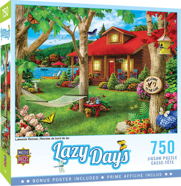 Masterpieces 750 Piece Jigsaw Puzzle For Adults And Family - Lakeside Retreat - 18''X24''