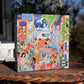 eeBoo: Piece and Love Marketplace in France 1000 Piece Square mature-themed Piece Puzzle  23 x 23 When Completed  Sturdy Puzzle Pieces  for Ages 14 and up