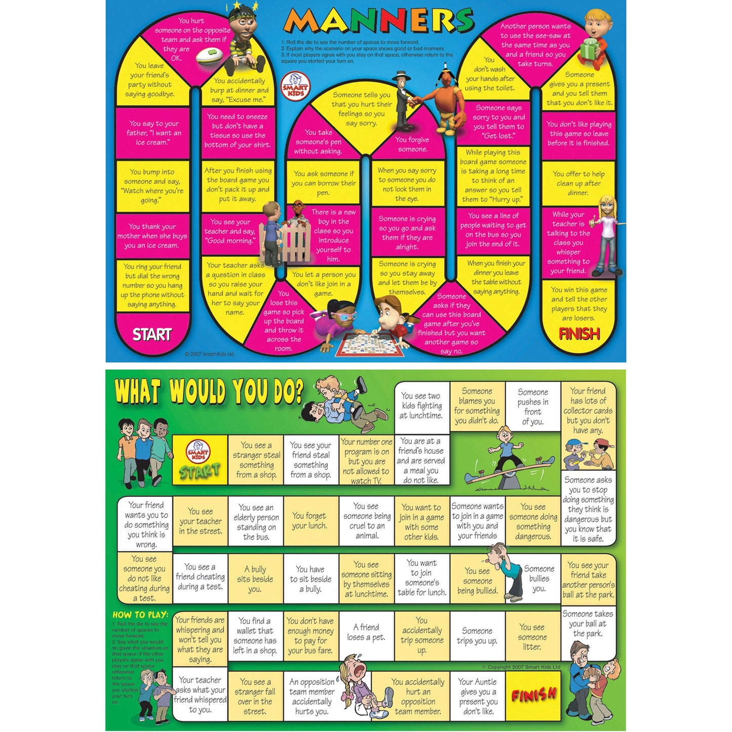 Didax Social Skills Group Activities - 6 Board Games, Multicolor, Model 500063