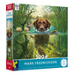 Ceaco 500 Piece Jigsaw Puzzle - Mark Fredrickson Chocolate Lab - Brown Cardboard Model 2402-9