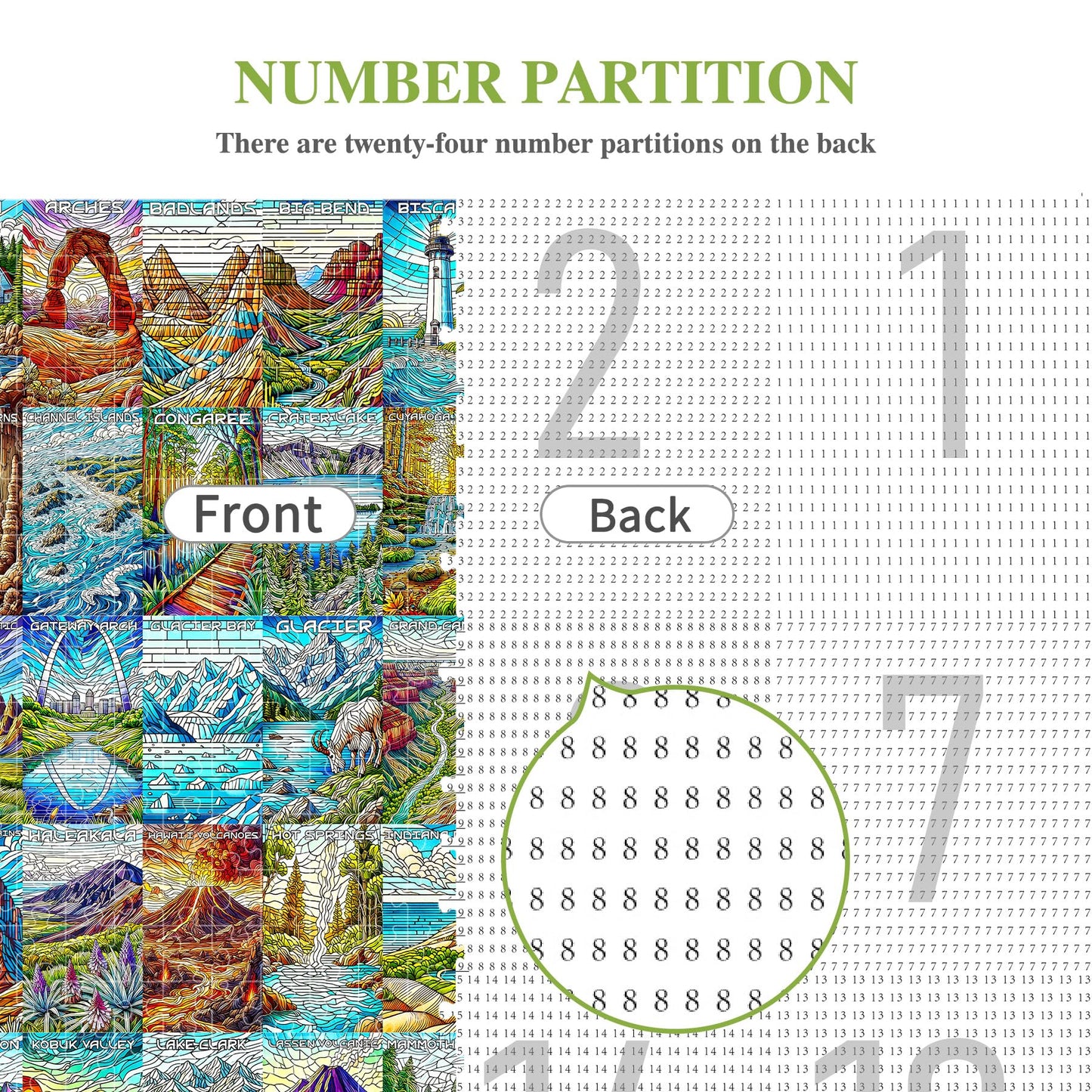 ALL4JIG National Park Glass Style Fun Jigsaw Puzzles for Adults and Kids, 1000 Pieces, Christmas Secret Santa Gift, White Elepha