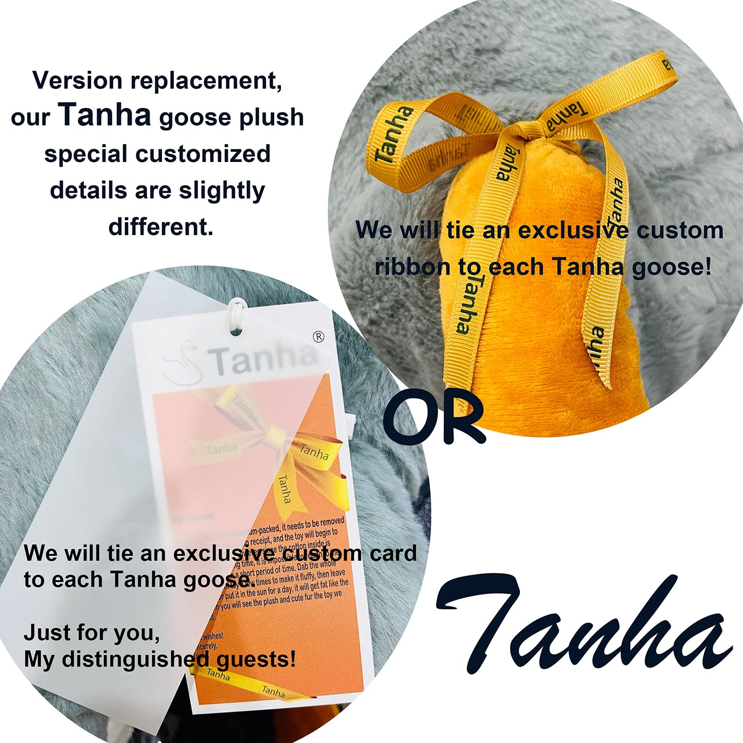 Tanha Goose Plush, Goose Stuffed Animal, Grey Stuffed Goose, Soft and Cute Duck Plush Gift for Kids and Adults(35 inch, 90cm)