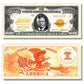 $10,000 Dollar Gold Certificate Novelty $10,000 Bill - 10 Count with Bonus Clear Protector & Christopher Columbus Bill
