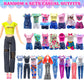 Style Shine 50 Pack Doll Clothes And Accessories, 4 Wedding Gowns 2 Evening Dresses 6 Fashion Dresses 6 Set Casual Outfits Top A