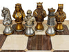 Medieval Times Crusades Knight Chess Men Set Gold & Silver Busts - NO Board