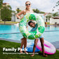 Joyin 3 Pack Pool Floats, Pool Tube For Kids Swim Rings Inflatable Tubes, Tropical Leaves Floatie Ring Water Toys For Swimming,
