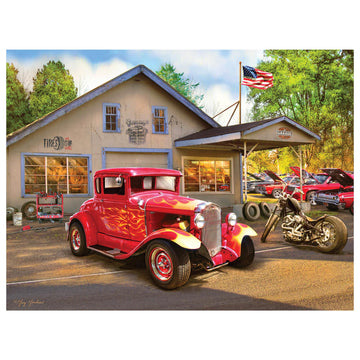 RoseArt - American Nostalgia - Hot Rod Flames - 550 Piece Jigsaw Puzzle for Adults