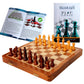 Stonkraft 12 X 12  Collectible Foldable Wooden Chess Game Board Set With Magnetic Crafted Premium Wood Pieces (12 Inch X 12 Inch