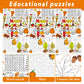 Qyeahkj Giant Thanksgiving Fall Coloring Tablecloth Huge Autumn World Posters Large Color-in Paper Poster Table Cover Arts and C