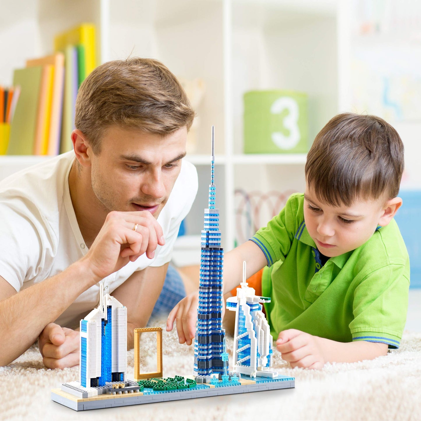 DOLBLOCK Dubai Skyline Micro Mini Blocks Set - 2545 Pieces, Plastic Model Kit for Adults and Kids, Model 8002