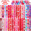 LUYI 108 Pcs Valentines Day Slap Bracelets Wristbands Valentines Day Party Supplies Toys School Class Classroom Game Prizes Good