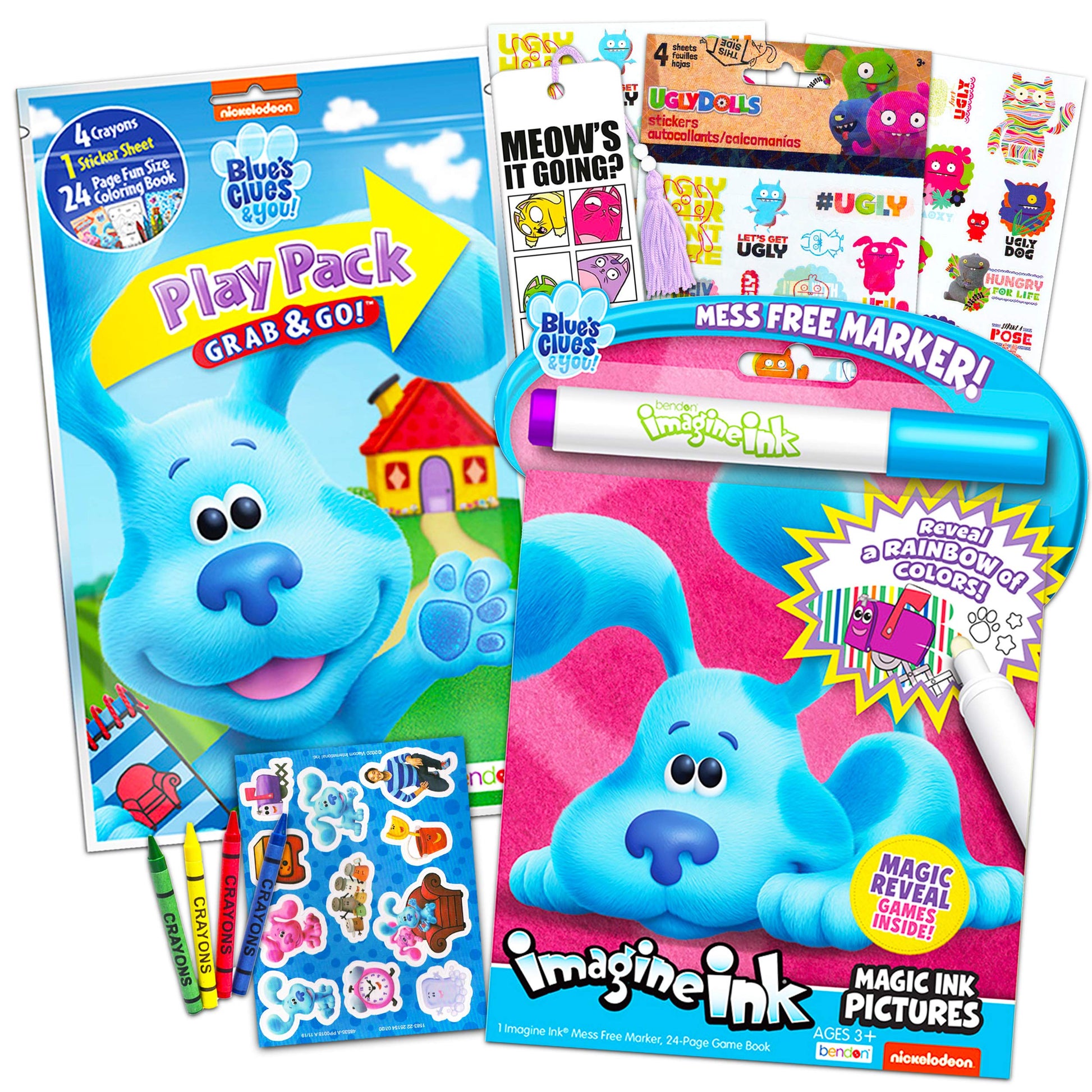 Blues Clues and You! Coloring Book Set ~ Blues Clues Imagine Ink Book with Magic Pen, Play Pack with Fun-Size Activity Book, Cr