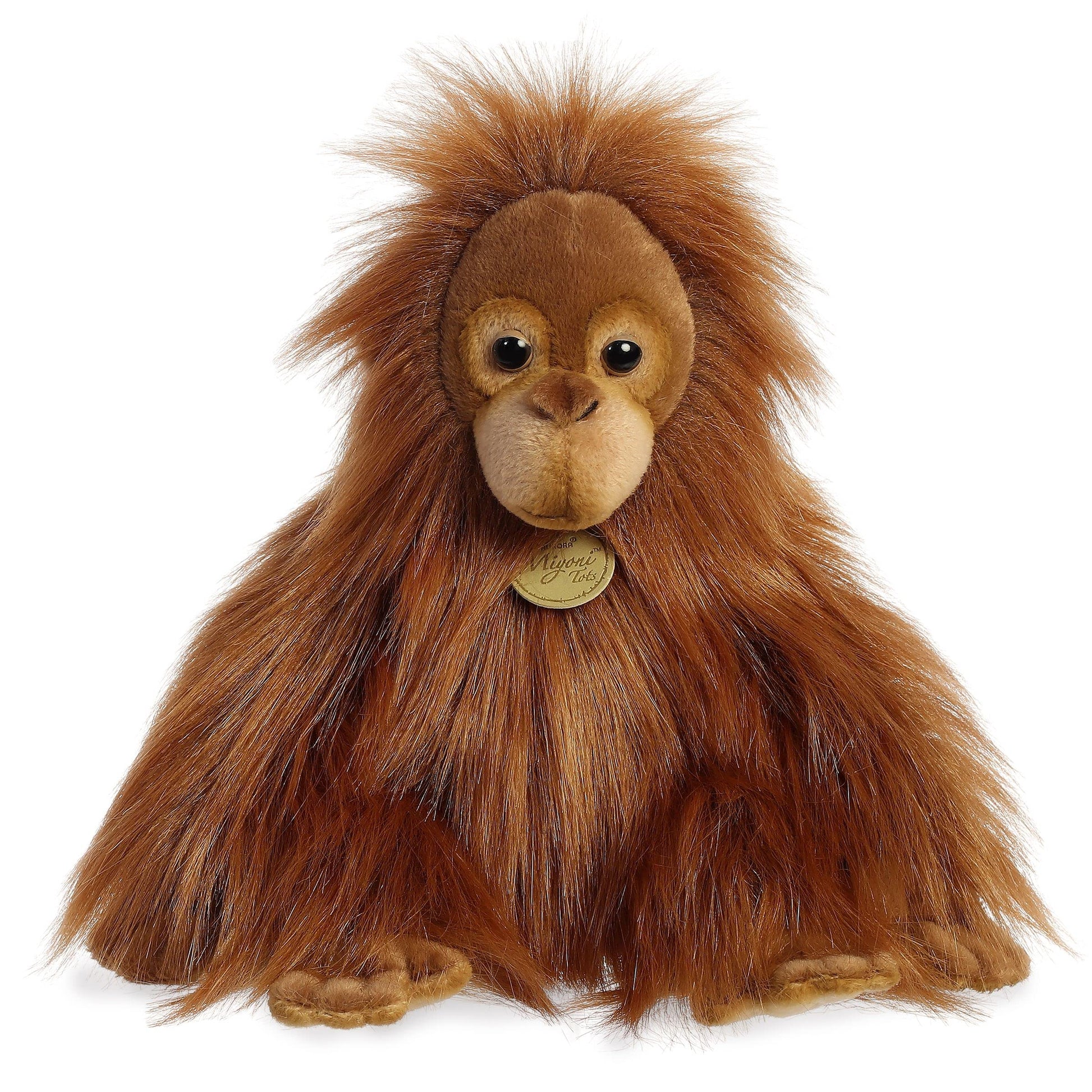 Aurora® Adorable Miyoni® Tots Baby Orangutan Stuffed Animal - Lifelike Detail - Cherished Companionship - Orange 11 Inches