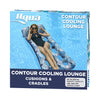 Aqua Contour Cooling Pool Float Lounge - 18-Pocket, Inflatable Pool Floats For Adults - Blue Ferns