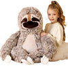 EARTHSOUND Giant Sloth Plush Toy, 30" Jumbo Brown Stuffed Animal, Soft Polyester, Perfect Gift for Kids and Girlfriend