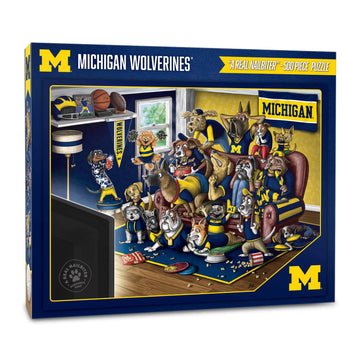Youthefan Ncaa Michigan Wolverines Purebred Fans 500Pc Puzzle - A Real Nailbiter