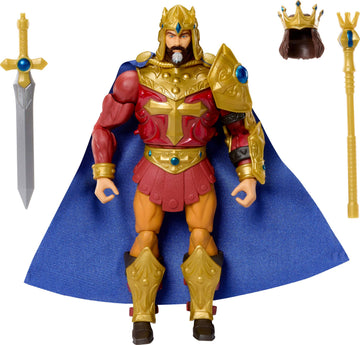 Masters of the Universe Masterverse 7-Inch Action Figure  New Eternia King Randor  Motu Toy Hero of Eternia  Cape & protective covering  30 Articulations