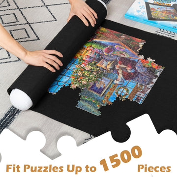 Lavievert Jigsaw Puzzle Mat Roll Up  Portable Puzzle Board Puzzle Storage Puzzle Saver  Environmental Friendly Material  Store Jigsaw Puzzles Up to 1500 Pieces