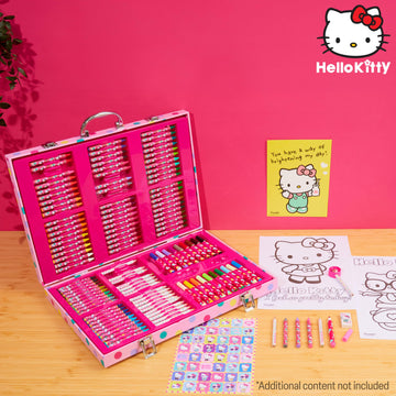 Hello Kitty Colored Pencils Art Supplies Drawing Kit School Supplies Painting Girls Drawing Pencils Art Kit Travel Case with Cra