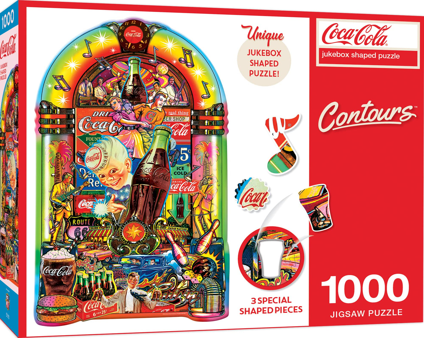 Masterpieces 1000 Piece Jigsaw Puzzle For Adults and Families - Coca-Cola Jukebox - 20.72x 34.6
