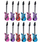 Zugar Land Rock Inflatable Guitar (40 Inches) Vinyl. Perfect Party Favor, Dj Dance 80S Rocker (Rock-N-Roll (12 Pack)), Multicolor