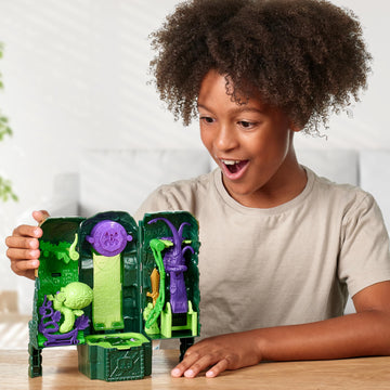 Treasure X Skull Island Swamp Tower Playset - 15 Levels of Adventure, 2 Micro Action Figures, Real Gold Dipped Treasure, Multicolor