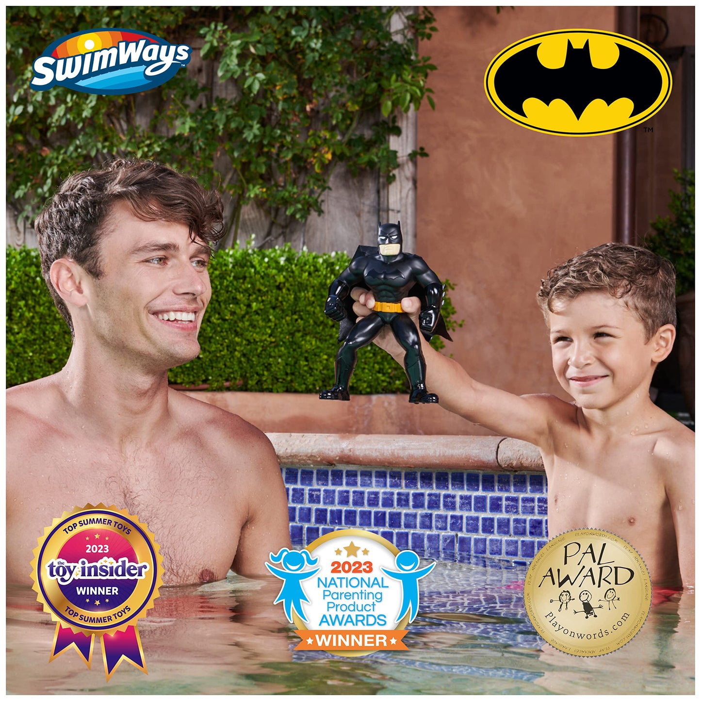 Swimways Dc Batman Floatin' Figures, Swimming Pool Accessories & Kids Pool Toys, Batman Party Supplies & Water Toys For Kids Age