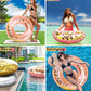 CoTa Global Inflatable Pool Float Tube Confetti 36 Inches enhanced Swim Ring Heavy Duty Vinyl Flotation Pool Floats Toy for The Beach  Party  Vacation  UV Resistant - Pool Party (Rose Gold)