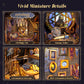 Funpola 3D Wood Puzzle Book Nook Kit, Astrology Star Map Bookshelf Insert With Led Lights, Diy Celestial Miniature Bookend D  Co