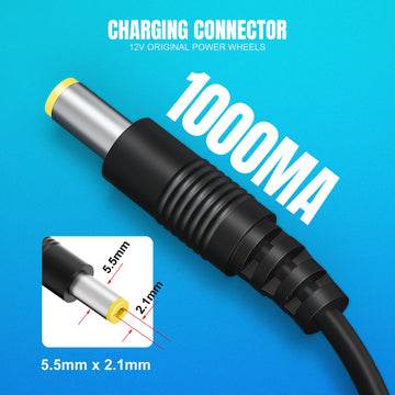 Venshun 12V Charger for Kids Ride-On Toys - Black, Large, Compatible with Best Choice Products, Kid Trax, Dynacraft, Jeep, Lamborghini