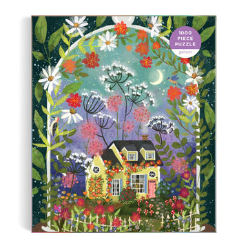 Galison Bloomarium – 1000 Piece Joy Laforme Jigsaw Puzzle Featuring Beautiful Artwork Of A Cozy Cottage Encased In A Blooming Terrarium