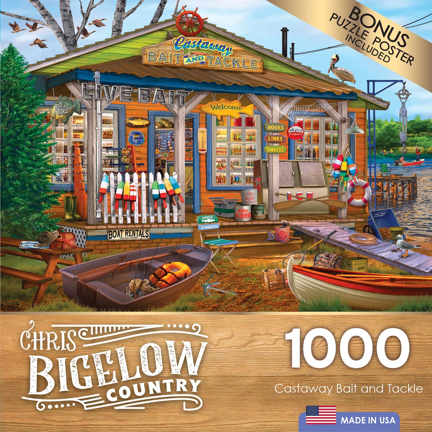 Roseart - Chris Bigelow - Castaway Bait And Tackle - 1000 Piece Jigsaw Puzzle For Adults