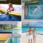 POZA Inflatable Jumbo Pool Noodles - 74" Silver Sparkle Confetti Floats for Swimming Pool, Beach & Lake