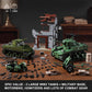 MISTBUY WW2 Army Tank Building Set - 1452 Pieces, Green/Grey/Brown, Compatible with Lego, Includes US Sherman & Stuart Tanks, Military Weapons