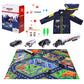 Lolo Toys Police Toys And Road Play Mat Set For Boys And Girls – 20 Piece Set With 4 Small Toy Police Car Metal Diecast Vehicles, Police Costume With Hat And Search Game- Kids Police Gear