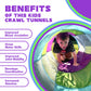 Kids Play Tunnel For Toddlers 1-3, Tunnels For Kids To Crawl Through Indoor Outdoor Pop Up Play Tent For Toddler Babies Children